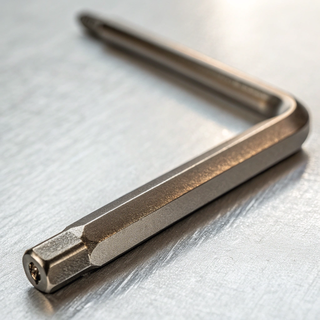 Early 3D printed keychain prototype on a workbench