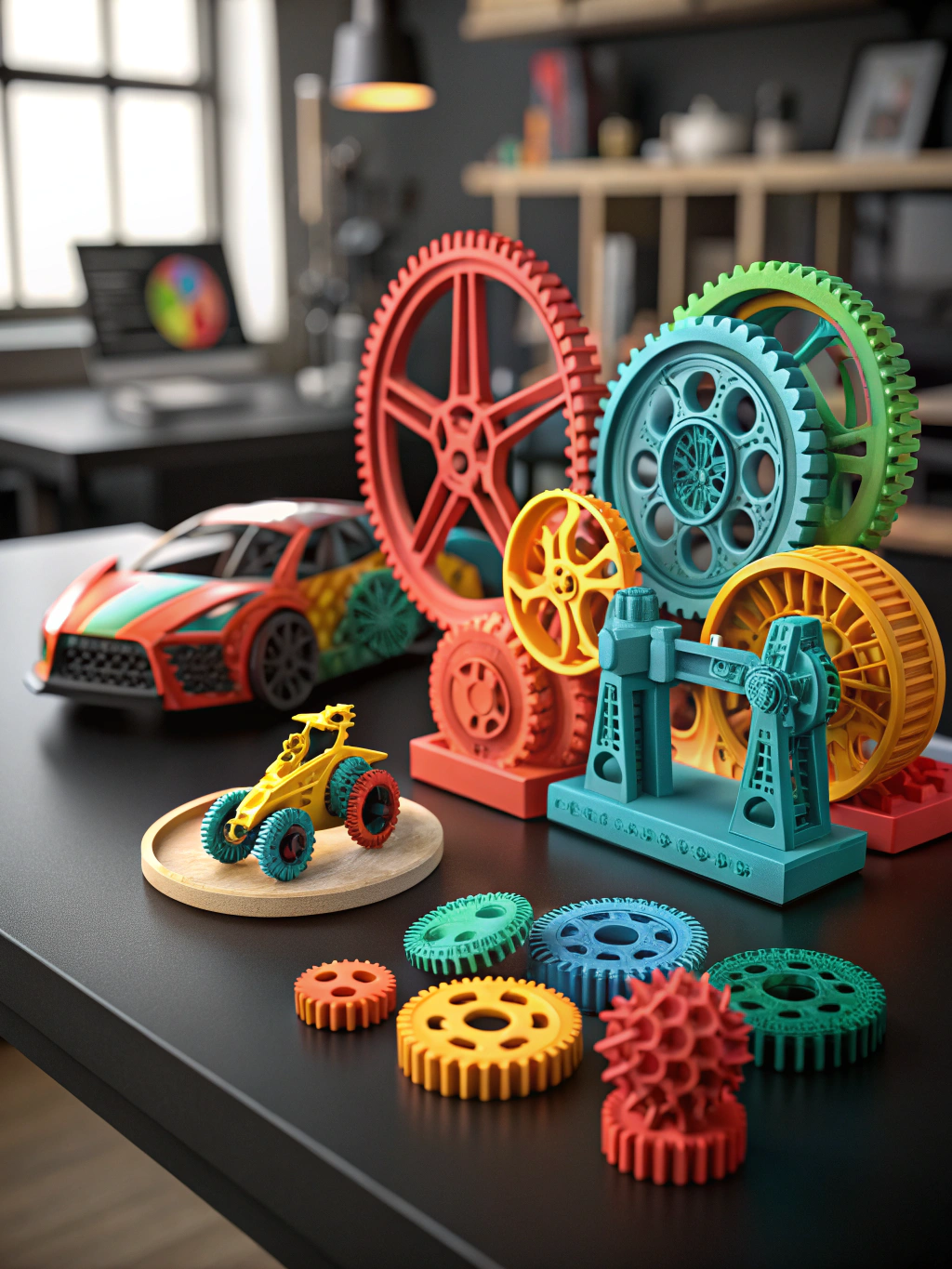 3D printed picture plaque with multi-color filament detail