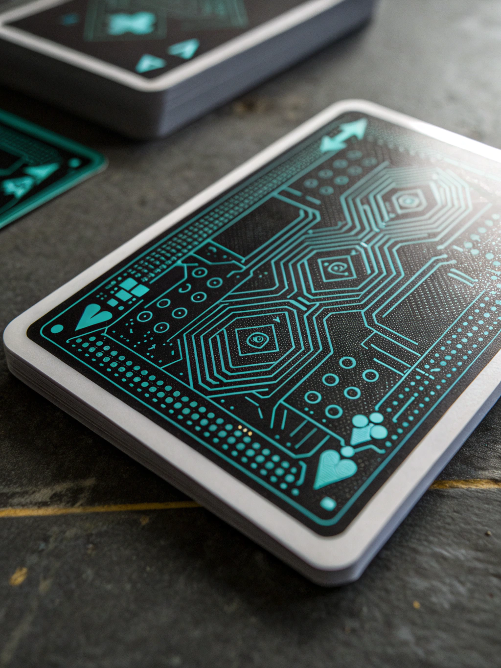 Round two-sided 3D printed chip with intricate detail